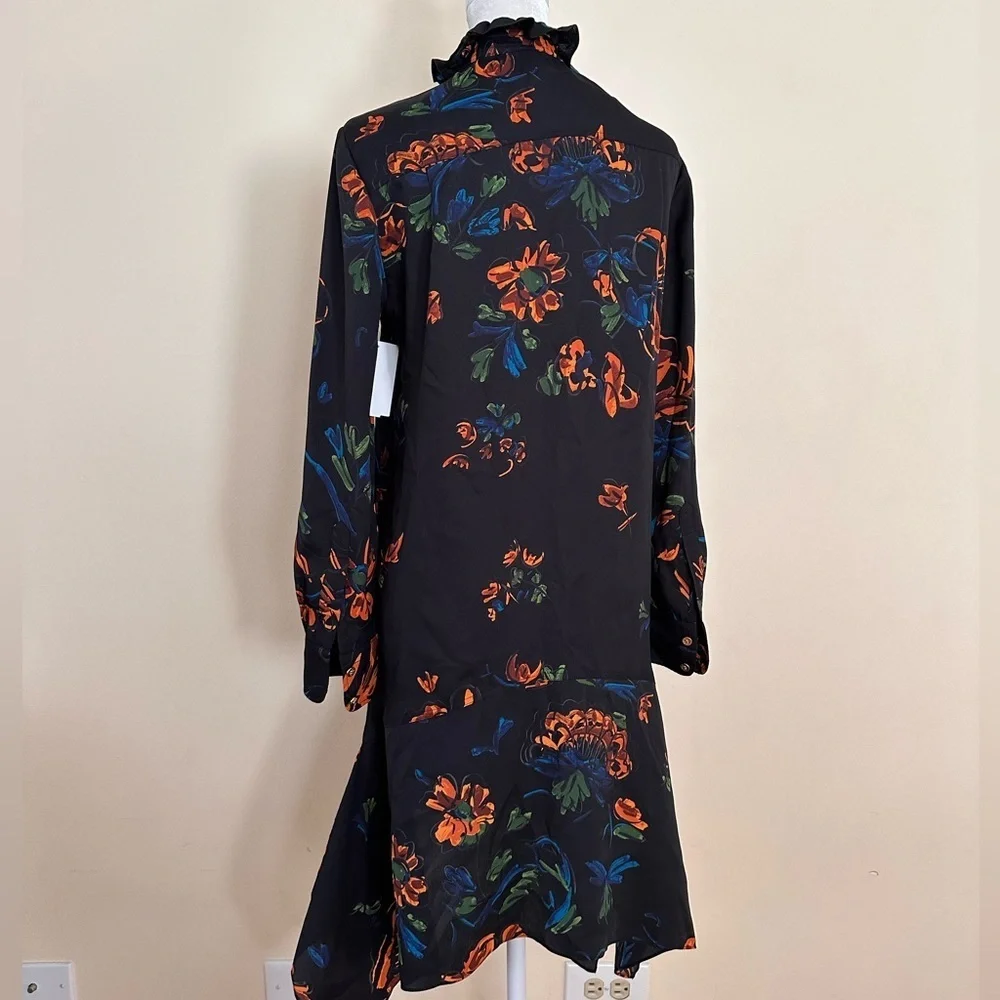 TORY BURCH Women Asymmetrical Hem Floral Cora Dress Size 0